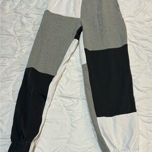 Hollister Tri-Color Joggers - Black, Gray, White